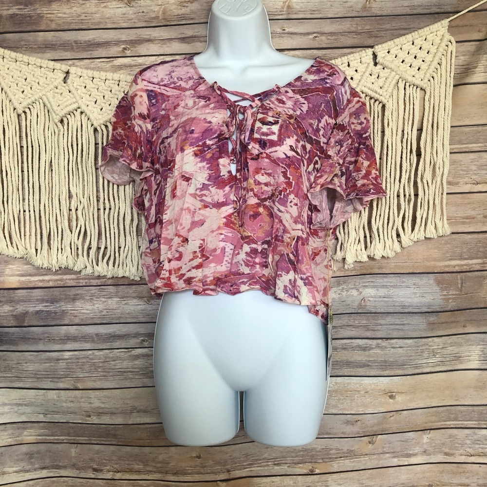 Show me your MUMU lace up crop top